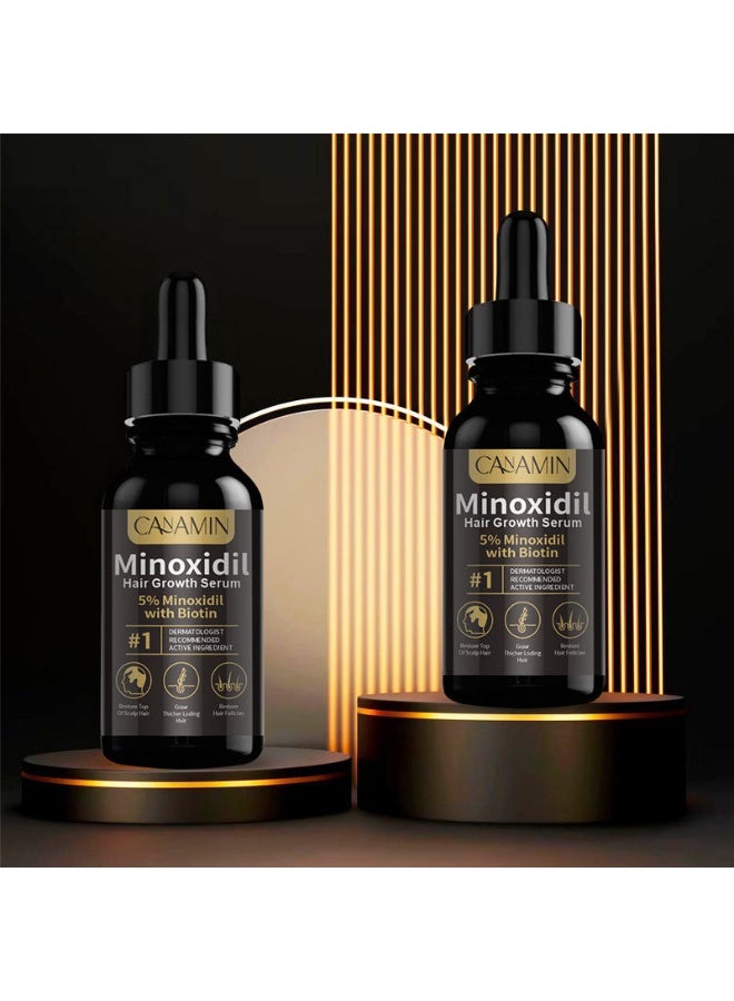 CANAMIN 5% Minoxidil Hair Growth Serum Contains Biotin，Strengthens Hair Follicles, Stabilizes Hair Roots, and Reduces Hair Loss 30ml - Image 5
